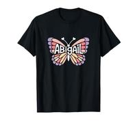 Abigail Butterfly - Personalized Cute Name Word Art T-Shirt