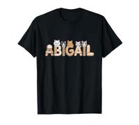Abigail Cat Trees - Personalized Cute Name Word Art T-Shirt