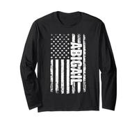 Abigail Personal Name American Flag Retro Women Funny Long Sleeve T-Shirt