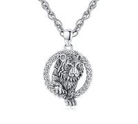 ABIGY Tiger Necklace for Men/Women, Valentine's Day Gift 925 Sterling Silver Celtic Oxidation Tiger Pendant Punk Tiger Animal Jewellery Gift for Dad Mom Boyfriend Birthday Christmas