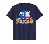 Abilene Texas Nicknamed Buckle of The Bible Belt T-Shirt, Men, Navy Blue, Large