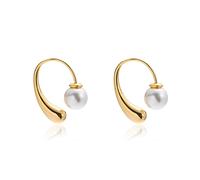 ABILITH 18K Two Tone Earrings for Women's,Mixed Metal Earrings,Gold and Silver Hoop Earrings Hypoallergenic Studs for Women, S, Copper, No Gemstone