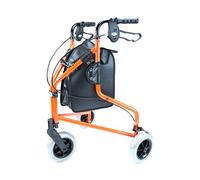 Ability Superstore Orange Lightweight Aluminium Tri Wheel Walker