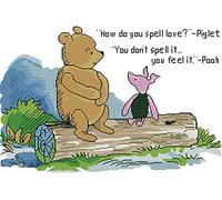 Abillyn Cross Stitch Embroidery Kits Pre-Printed Little Bear and Pig Pictures Embroidery Kit (Bear and Pig)