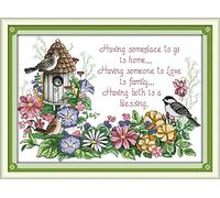 Abillyn Embroidery Cross Stitch Kits Birds Love Nest Stamped with Printed Pattern Starter Kit (Birds)