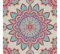 Abillyn Embroidery Cross Stitch Kits Bohemian Mandala Flower Stamped with Printed Pattern Starter Kit (Mandala)