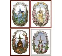 Abillyn Embroidery Cross Stitch Kits Four Seasons in Wizarding World Stamped with Printed Pattern Starter Kit (Four Seasons)