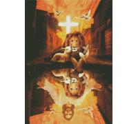 Abillyn Embroidery Cross Stitch Kits Lion and Cross Stamped with Printed Pattern Starter Kit (Lion)