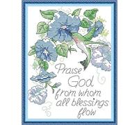 Abillyn Embroidery Cross Stitch Kits Praise God Stamped with Printed Pattern Starter Kit (Praise God)