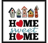 Abillyn Embroidery Cross Stitch Kits Sweet Home Stamped with Printed Pattern Starter Kit (Home)