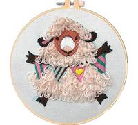 Abillyn Embroidery Starter Kit Sheep Stamped with Printed Pattern Cross Stitch Embroidery Kits (Sheep)