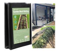 Abimars Thicker Black Garden Insect Mesh Netting 2 x 10m - Ultra Fine Garden Netting Mesh Veg Patch Cover for Brassicas, Cabbage & Vegetables, Grass Seed Cover, Helps Deter Butterflies