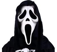 ABIN Halloween Ghost Face Mask, Funny Adult Scream Mask, Standard One Size, Party Decoration, Horror, COSTUME_MASK, Unisex Adult, 14+