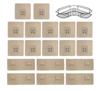 ABinCHAOBang Shower Caddy Adhesive Hooks Replacement, 18 Pcs Gold Strong Adhesive Hooks (No Drilling) Waterproof Bathroom Hook for Home, Bathroom Shower Caddy Kitchen Rack Storage Shelves