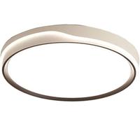 Abinlina Dimmable Round LED Flush Mount Ceiling Light Fixture - Matte White - 3CCT 2700K-6000K for Kitchen, Hallway, Bedroom, and More(15.7in)