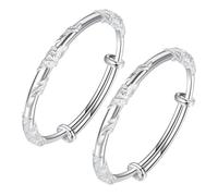 Abiotp 925 Sterling Silver Cuff Bangle Bracelet Adjustable Jewelry Fashion Simple Open Bangle Cuff Jewelry for Women Mom Wife Mother's Day Valentine's Day Gift, 2.4Inch, Stainless Steel, Gemless