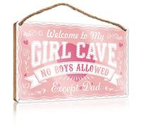 Abipuir Bathroom Signs for Home No Boys Allowed Sign for Girls Wooden Sign Door Hanging Decoration Fall Signs for Home Decor (Size : 20X30CM)