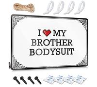 Abipuir Door Signs for Bedroom I Love My Brother Bodysuit Tin Sign Bar Open Metal Sign Teen Stuff (Color : Colour, Size : 30X40CM)