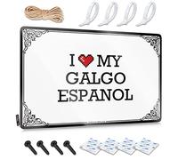 Abipuir Door Signs for Bedroom I Love My Galgo Espanol Tin Sign Bar Open Metal Sign Teen Stuff (Color : Colour, Size : 20X30CM)