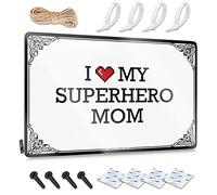 Abipuir Door Signs for Bedroom I Love My Superhero Mom Tin Sign Bar Open Metal Sign Teen Stuff (Color : Colour, Size : 20X30CM)