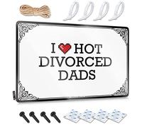 Abipuir Funny Bar Signs for Home Bar I Love Hot Divorced Dads Tin Sign Signs for Room Cool Stuff for Your Room (Color : Colour, Size : 20X30CM)