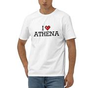 Abipuir Men's T-Shirts Funny I Love Athena T Shirt Sarcastic Shirts (Color : Colour, Size : X-Large)