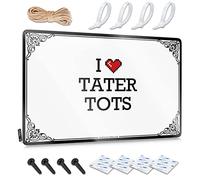 Abipuir Office Tin Sign I Love Tater Tots Tin Sign Funny Outdoor Signs Beer Decorations for Man Cave (Color : Colour, Size : 20X30CM)