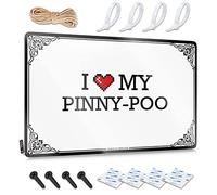 Abipuir Outdoor Signs and Decor I Love My Pinny-Poo Tin Sign Funny Patio Decor Teen Boy Room Decor (Color : Colour, Size : 20X30CM)