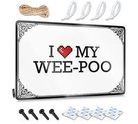 Abipuir Outdoor Signs and Decor I Love My Wee-Poo Tin Sign Funny Patio Decor Teen Boy Room Decor (Color : Colour, Size : 30X40CM)