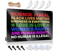 Abipuir Pool Zone Tin Sign Science is Real Black Lives Matter BLM Love Rainbow Tin Sign Bar Signs for Home Bar Decor Metal Man Cave Sign (Size : 20X30CM)