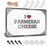 Abipuir Tin Bar Signs I Love Parmesan Cheese Tin Sign Cheers Tin Sign Decor for Bedroom (Color : Colour, Size : 20X30CM)