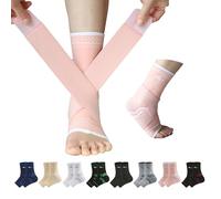 ABIRAM Foot Sleeve (Pair) with Compression Wrap, Ankle Brace For Arch, Ankle Support, Football, Basketball, Volleyball, Running