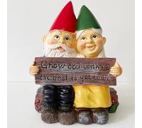 Abirdflyer Garden gnome Statue for Outdoor Decor, Couple in Love Gnomes Figurine, Garden Sculptures & Statues,knome Romantic Indoor Ornament Forever Lover Gift (Couple Dwarf Figurine)