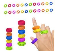 ABirdon 24 Pack Fidget Sensory Rings,Sensory Finger Toys for Kids & Adults with Autism/ADHD for Anxiety Relief Stress Relief Classroom Toys, Easter Gifts
