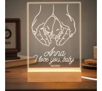 ABirdon Personalised Baby Gift,Custom Nursery Night Light, Baptism Keepsake Bedroom Lamp, Unique Birthday Gift for Kids, Children’s Holiday Present, Christmas Christening Gifts