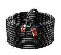 Abireiv Cat6 Outdoor Ethernet Cable 10ft,Outdoor Shielded Grounded UV Resistant Waterproof Buried-able Network Cord Compatible for Ca6/Cat5/Cat5e,for Game,Router,LAN,TV