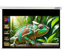 ABIS 100" Manual Pull Down Projection Screen with 2k / 8k Ultra HD 16:9 Aspect Ratio Matte White Widescreen |Suitable for all Projectors | Perfect for Home Cinema, School, Office