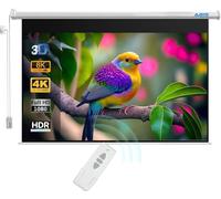 ABIS 84" Diagonal Electric Motorised Projector Screen, 2.15m Wide | 16:9 Native Aspect Ratio | Supports FHD, 2K, 4K, 8K | Ideal for Home Cinema, Office, School, Indoor Use