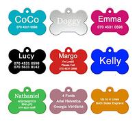ABIsedrin Pet ID Tag for Dogs/Cats, Engraved Dog Tag for Pets, Personalised Pet Tag 9 Shapes & 9 Colors to Choose From