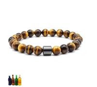 ABISIN Glame Anti Alcohol Bracelet for Women Men, Glame International Anti Alcohol Natural Stone Mgnetic Bead Bracelets Drink Relief Anxiety Stress Protection Jewelry for Women Men, One Size, Alloy