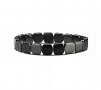 ABISIN Hemys Hematite Bracelet Men, One Size, Alloy Steel, no gemstone