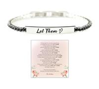 ABISIN Let Them Bracelet For Women Men,Self Worth Motivational Crystal Energy Chain Beaded Stretch Bracelets Inspirational Stainless Steel Engraved Friendship Jewelry Gift, One Size, Alloy Steel, no