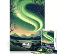 Abisko National Park Aurora Borealis Jigsaw Puzzles for Adults 1000 Piece Strong Memory Pastime Game Joyful Challenge Thoughtful Gift (50x75cm)