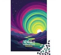 Abisko National Park Sweden Illustration Jigsaw Puzzle, 1000 Piece