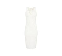 Abito midi con scollo a V e ricami - female - Elisabetta Franchi - Midi Dresses - White - XS - Dresses XS