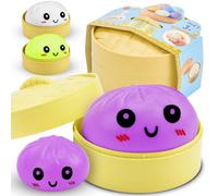 Abitoncc 1 PACK Squishy Sensory Toys Mystery Dumpling Squishy Stress Relief Fidget for Adults School Office Home Soft Touch Toys (Purple)