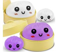 Abitoncc 2PACKS Squishy Sensory Toys Mystery Dumpling Squishy Stress Relief Fidget for Adults School Office Home Soft Touch Toys