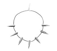 Abitoncc LEECCO Chic Silver plated Stainless Steel Necklace for Black Panther Cosplay New Wakanda King T'Challa Pendant Necklace Halloween Party, Metal
