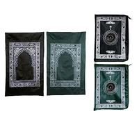 Abiyou 2-Piece Portable Travel Prayer Mat, Green, 60CMx100CM, Waterproof, with Compass
