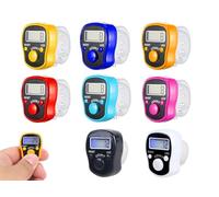 Abiyou 8PCS Digital Finger Counter, Tally Counter Ring,LCD Tally Counter,Finger Digital Tally Lap Counter,Finger Digital Tally Lap Counter,Tasbeeh Handheld Mini Display,for Prayer Sports Golf(Color)